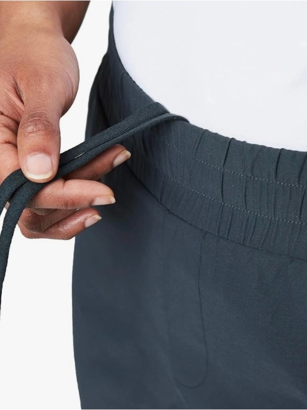 MODERN AMBITION Elastic-Waist Track Joggers - Charcoal - Picture 4 of 5